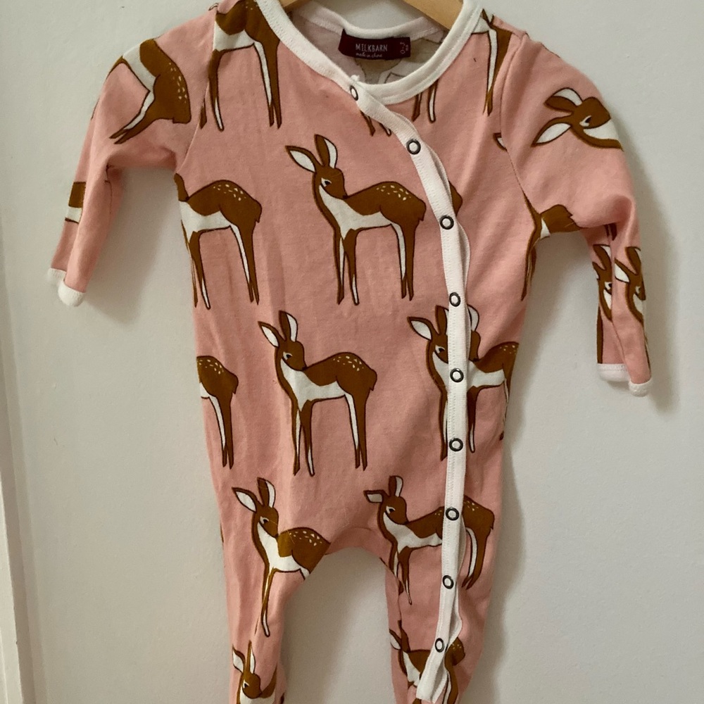 Milkbarn deer footie pajama 🦌